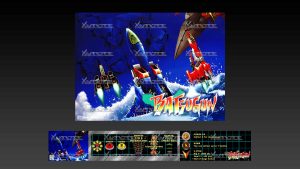 BATSUGUN - TOAPLAN - 1993 - Shoot 'em up - Set Affiche Marquee Holder + Instruction Card - Version 1